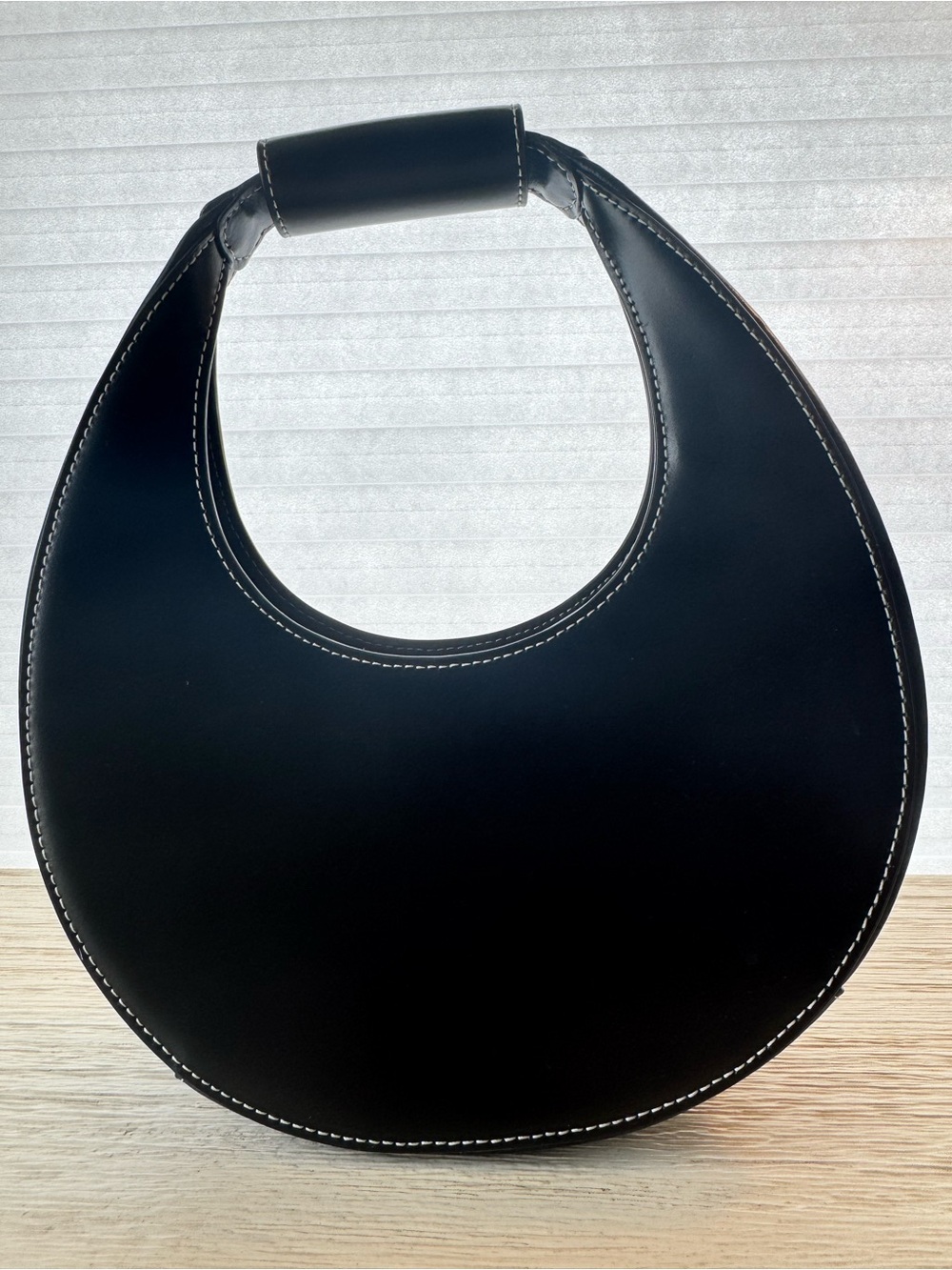 Staud Black Leather Mini Moon Bag - Picture 3 of 9